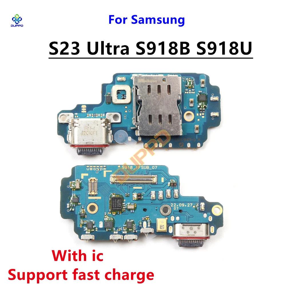 

USB Charger Charging Port Dock Connector Board Flex Cable For Samsung S23 Ultra 5G S918U S918B