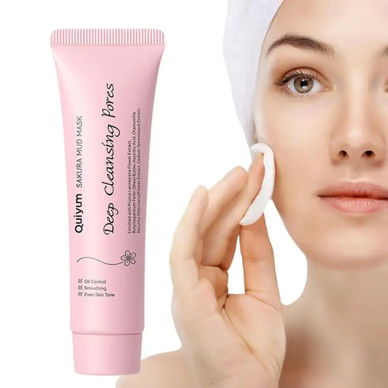 

Sakura Mud Masque Face Masque Skincare 30g Blackheads Remover Pore Cleaner Deep Cleansing Clay Masque Boosts Circulation