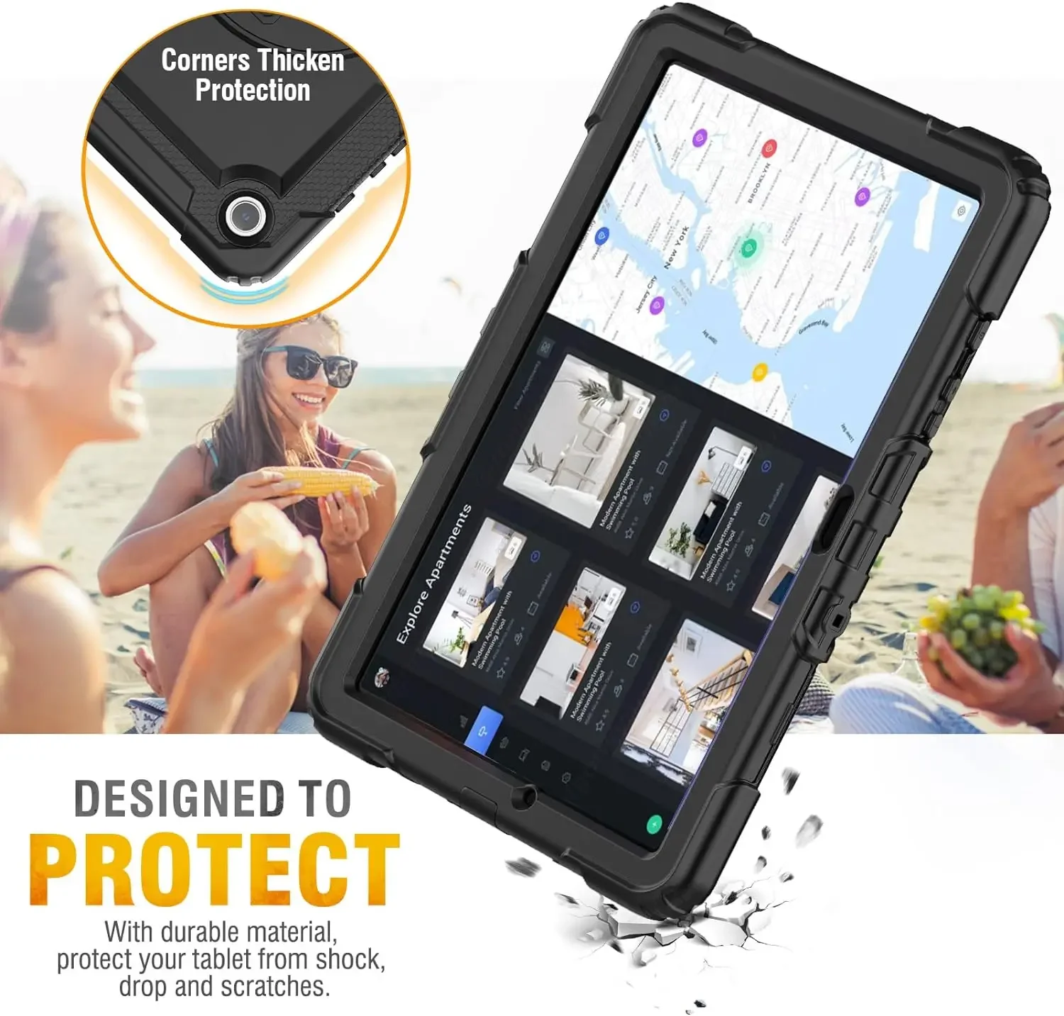 para Crianças Samsung Galaxy Tab Tablet Cover Protetor de Tela Alça de Ombro a9 Plus 11 Sm-x210 X215 X216 2023 a9 8.7 X110 X115 Case - Imagem 6