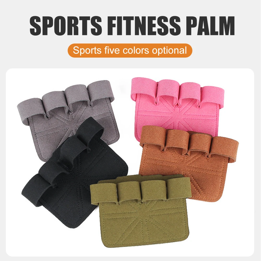 Description Picture 4 of item1Pair Workout Weight Lifting Fitness Gym Barehand Gloves, Rowing Non-Slip Callus Guard Padded Grip for Cross Training, Pull Up