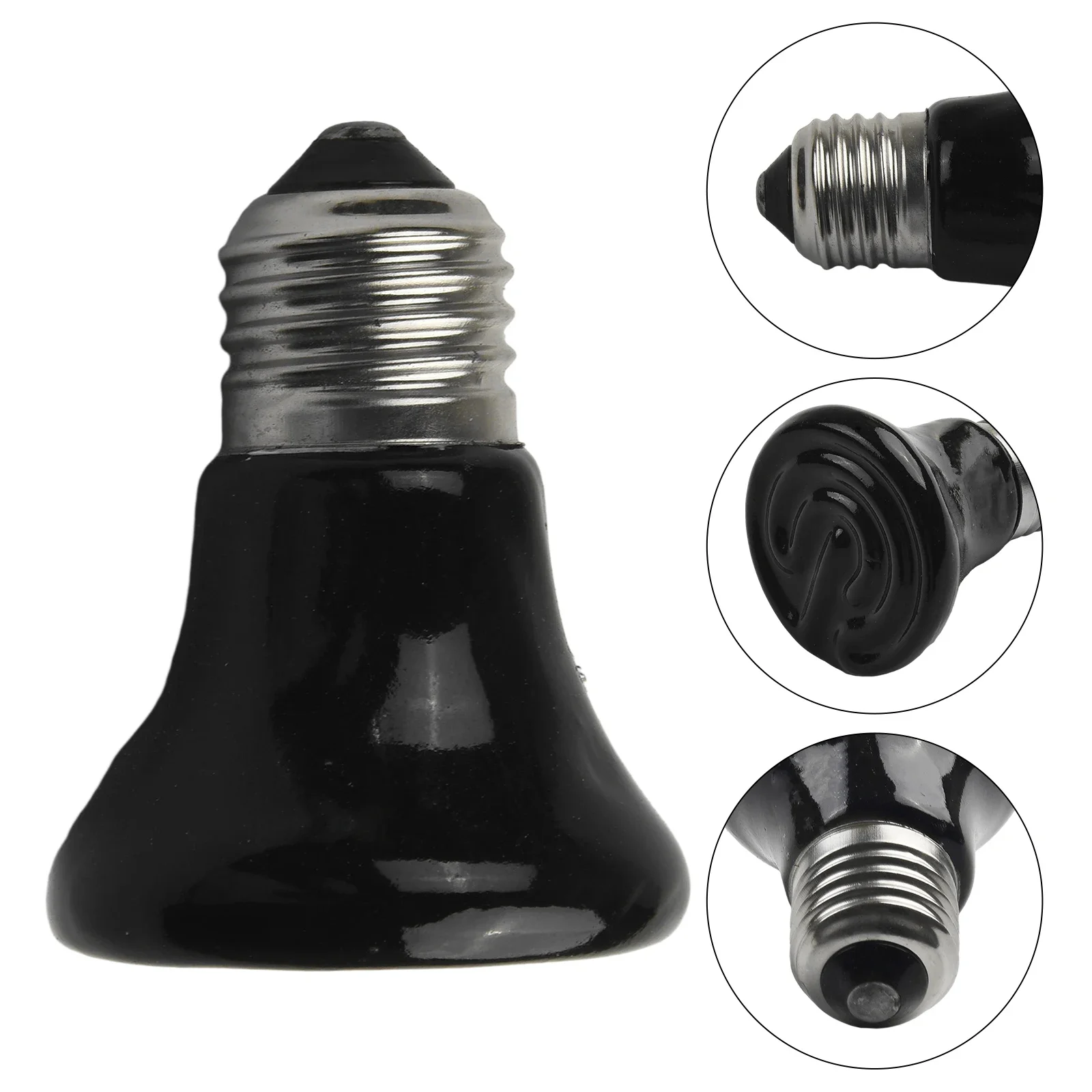 Infrared Heater Ceramic Pet Heating Lamp Light Bulbs Emitter Heat For Lizard Spider Reptile Box