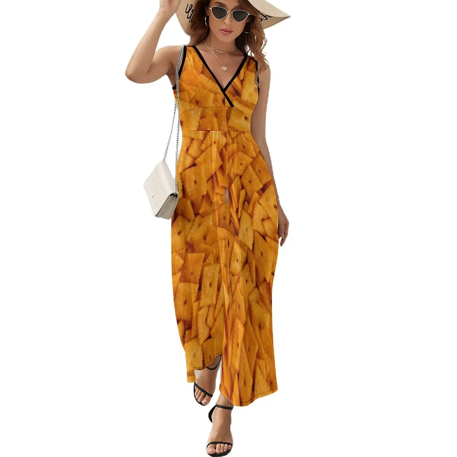 

Cheez Its Sleeveless Dress dresses for womens 2024 elegant chic women dresses promotion dress for women