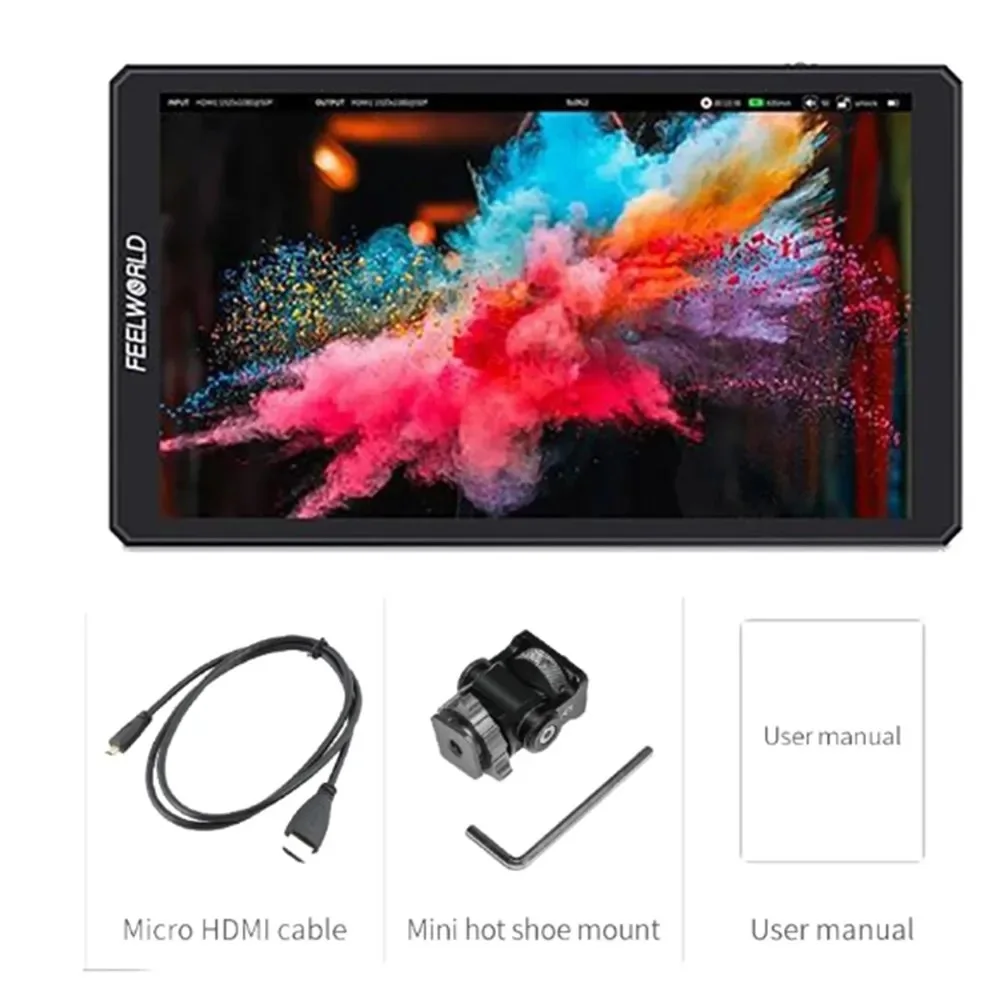 FEELWORLD CUT6 CUT6S 1920x1080 3D LUT Portable Monitor 6 inch Touch Screen Video Monitor Recorder Support IPS 4K HDMI-