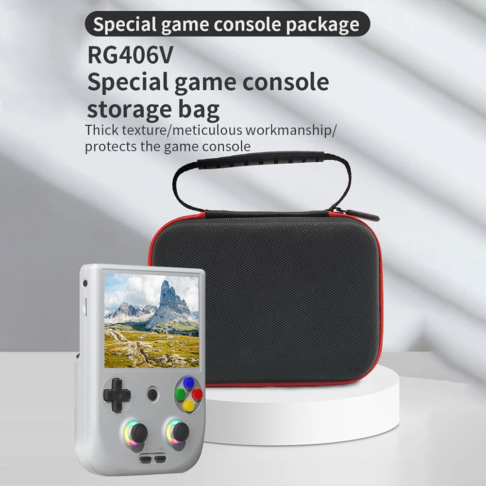 For ANBERNIC RG406V/RG405V Travel Carrying Case Shockproof Travel Storage Bag Anti-scratch Protective Travel Case with Mesh Bag