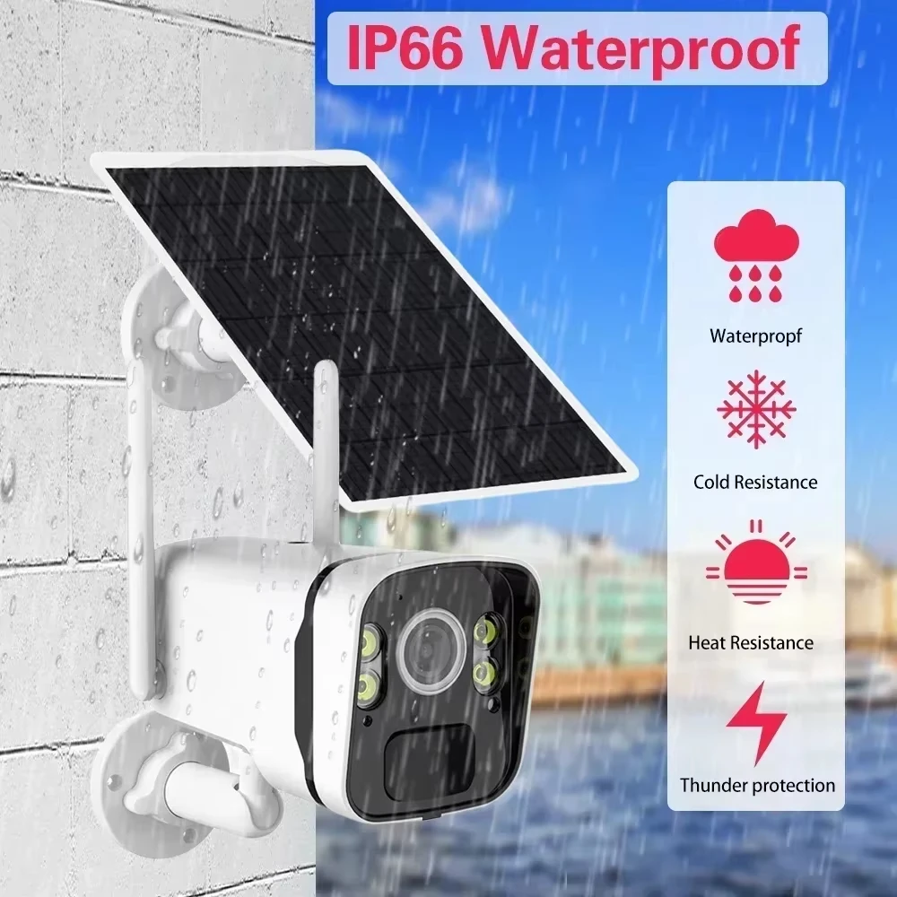 4채널 4.39인치 화면 NVR 5MP 배터리 태양광 불릿 IP 카메라 시스템 키트 실외 WiFi 태양광 보안 카메라 세트