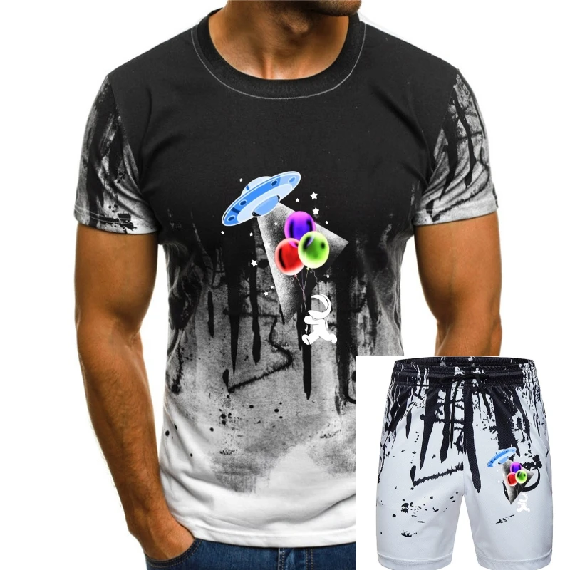 

Spaceman Ufo Alien Space Balloon Astronaut Rocket Tee Shirt Cotton O Neck Comic T Shirt For Men Short-Sleeve Gents High Quality
