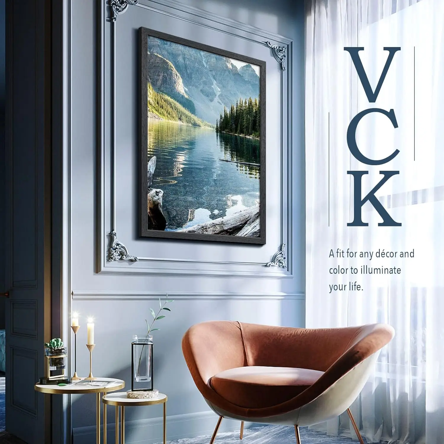 24x36 Poster Frames Black 4 Pack, Textured Exclusive Solid Wood Picture Frame, Wall Gallery Frame