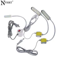 1Pc 10/20/30 LED Sewing Machine Lamp 360 Flexible Adjustable Gooseneck Work Lamp Industrial Lights With Base For Workbench