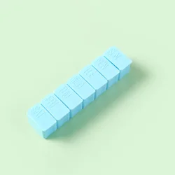 Compact Travel Pill Box Set - Weekly Medicine Organizer with Independent Compartments (1Pc Blue)