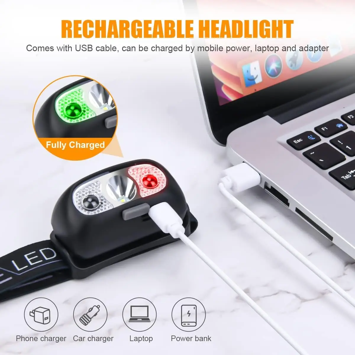 Rechargeable COB LED Headlamp Strong Light Waterproof Induction Headlamp Rechargeable Camping Search Light Head Flashlight head flashlight cob headlamp bike headlight