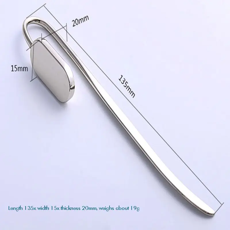 Zinc Alloy Bookmark Swan Neck Oval Metal Book Marker Hanger Clip Reading Page Holder Stationery Office Supply Gift