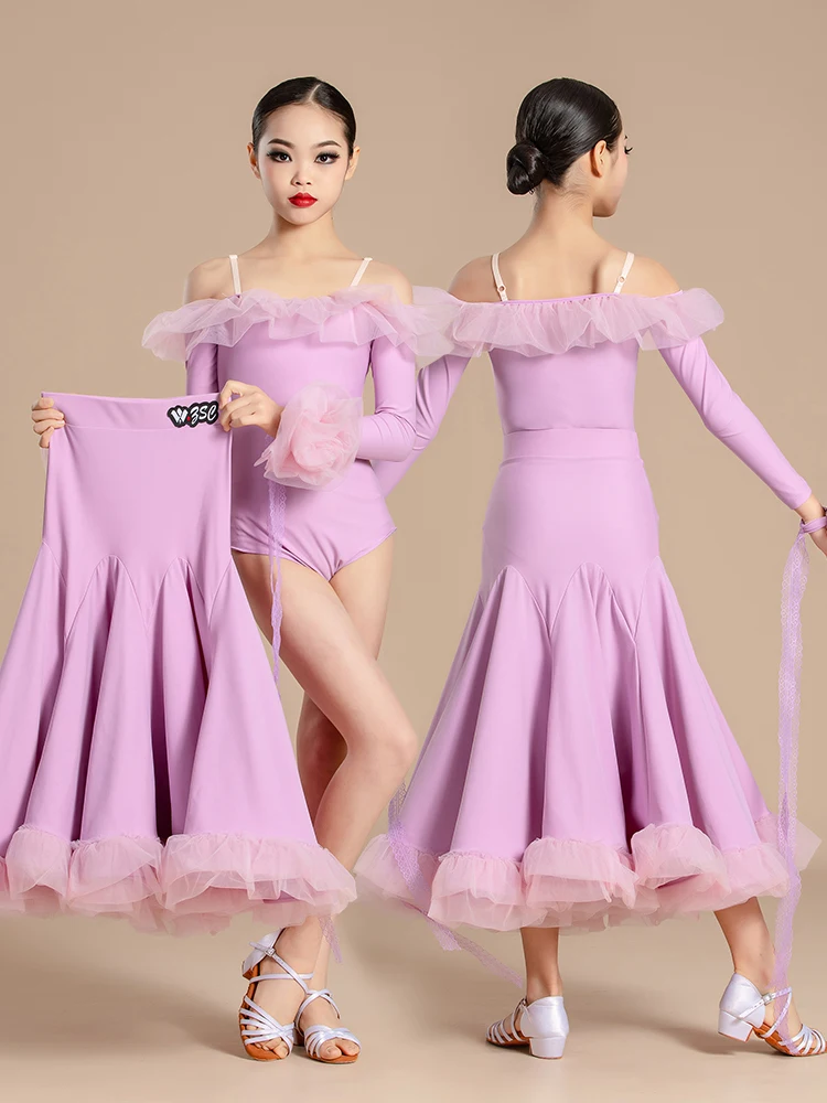 Modern Dance Dress Children Women Ballroom Dance Dress Modern Competition Performance Ballroom Clothes