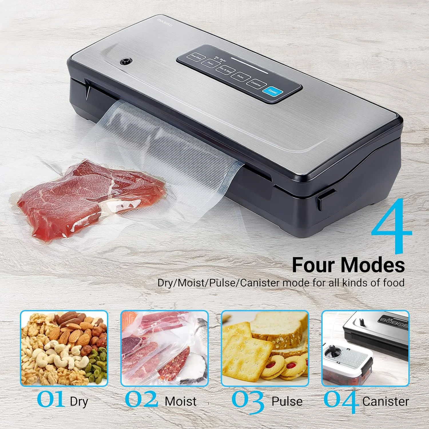 INKBIRD INK-VS02 Vacuum Sealer 2nd Generation of Packaging Machine