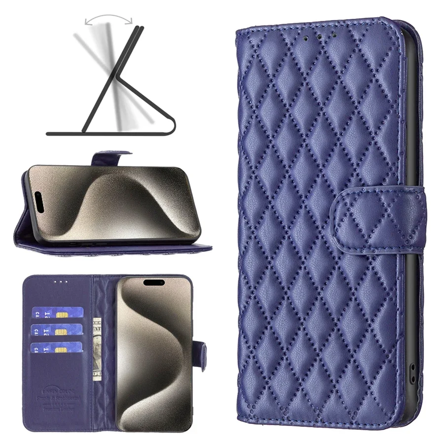Compact Magnetic Flip Wallet with Card Slot - Leather Case