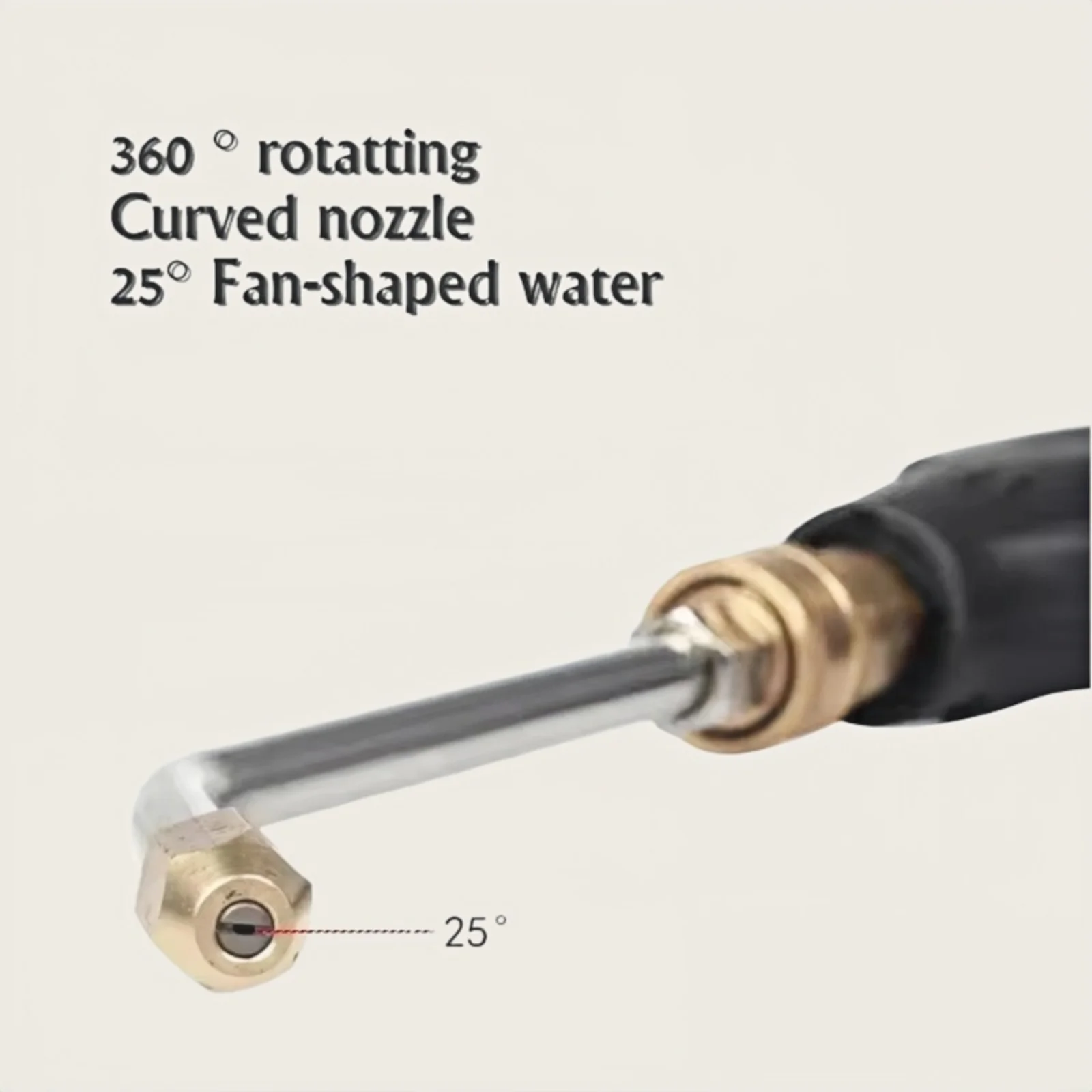 1/4 Quick Connector Metal Spray Gun Cleaning Rod - Metric Thread for Car Wash Machine Water Gun Cleaning Tool 3