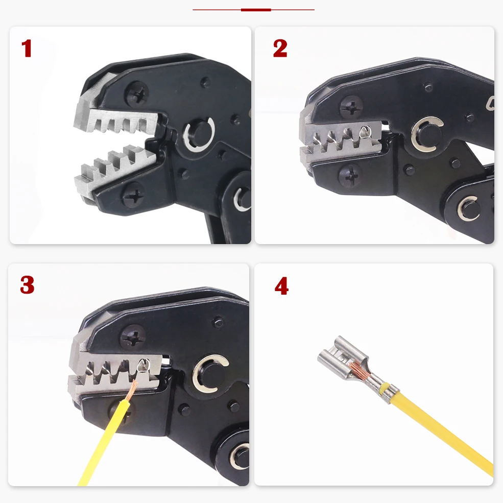 CLB-58B EDM Open Barrel Terminals Crimping Tools AWG28-18 0.08-1.0mm Car Wire Pliers Work With JST ZH PH XH VH Dupont Molex 6