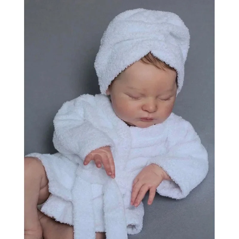 

48CM Reborn Laura Finished Doll Reborn Baby Doll Soft Touch Lifelike Sleeping Baby with 3D Skin Visible Venis Bebe Reborn Dolls