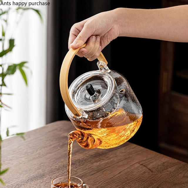 Infuseur en verre et bambou