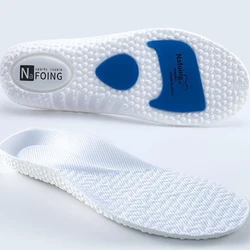 Men’s Summer Breathable Shock - Absorbing Sports Insoles - EU45 - 46(280mm) (White)