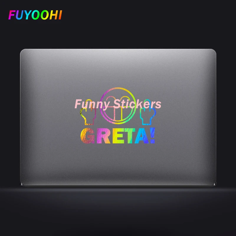 Play Stickers Smiling Face GRETA Middle Finger Car Sticker Window Decoration Home Decor Sticker Gifts Car Accessories,car sticker