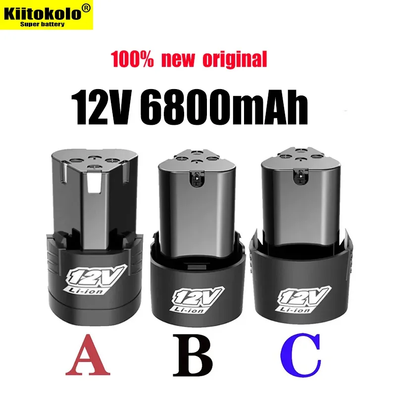 

High Capacity 12V 6800mAh Universal Rechargeable Battery for Power Tools Electric Screwdriver Electric Drill 18650Li-ion Battery