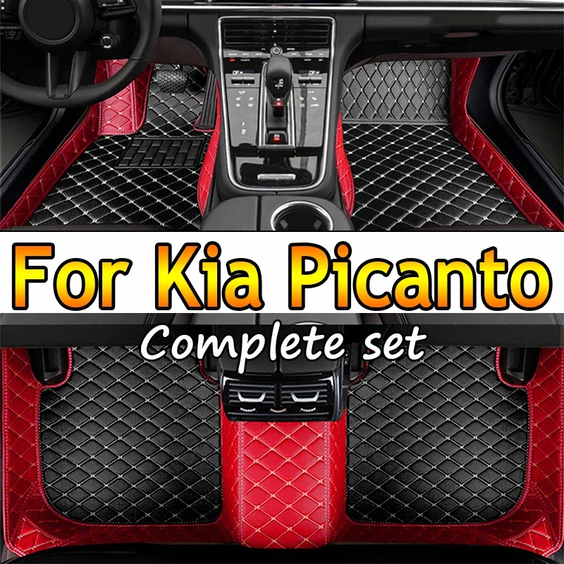 

Кожаные автомобильные коврики для Kia Picanto Morning Grand Eko Taxi JA 2012 ~ 2017, 5 дверных противогрязных автомобильных ковриков, автомобильные аксессуары