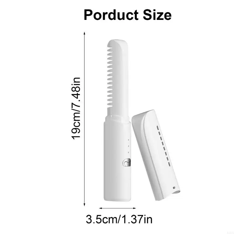 N3UA Hair Straightener Brush,Hair Straightening Comb for All Hair Types with Ceramic Heating Teeth Fast Heating for Womens