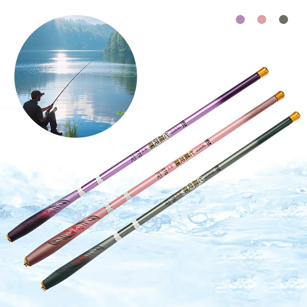 1Pc Portable Sea Fishing Rod Pole Carbon Fiber 1.8/2.1/2.4m Telescopic Spinning Reel Fish Tackle Fishing Rods Accessories