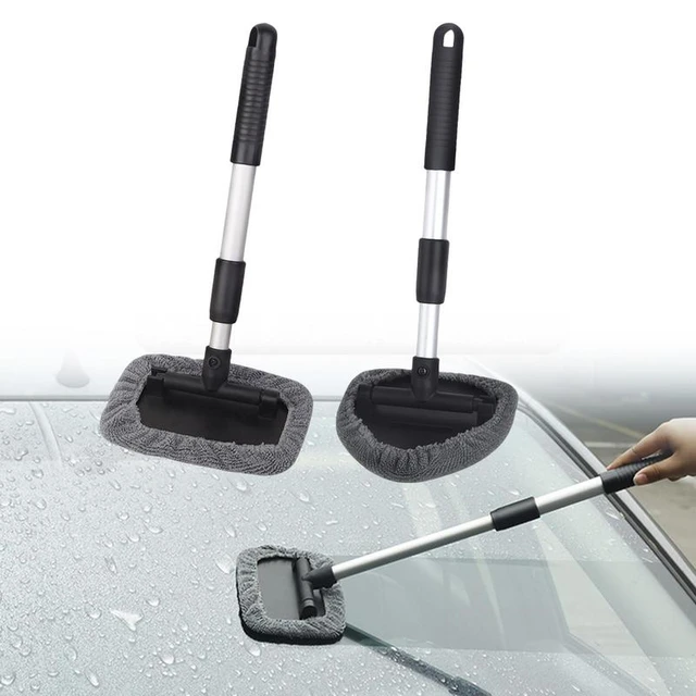 3pcs Car Window Cleaner Brush Kit Windshield Wiper Microfiber Wiper Cleaner  Cleaning Brush Auto Cleaning Wash Tool Long Handle - AliExpress