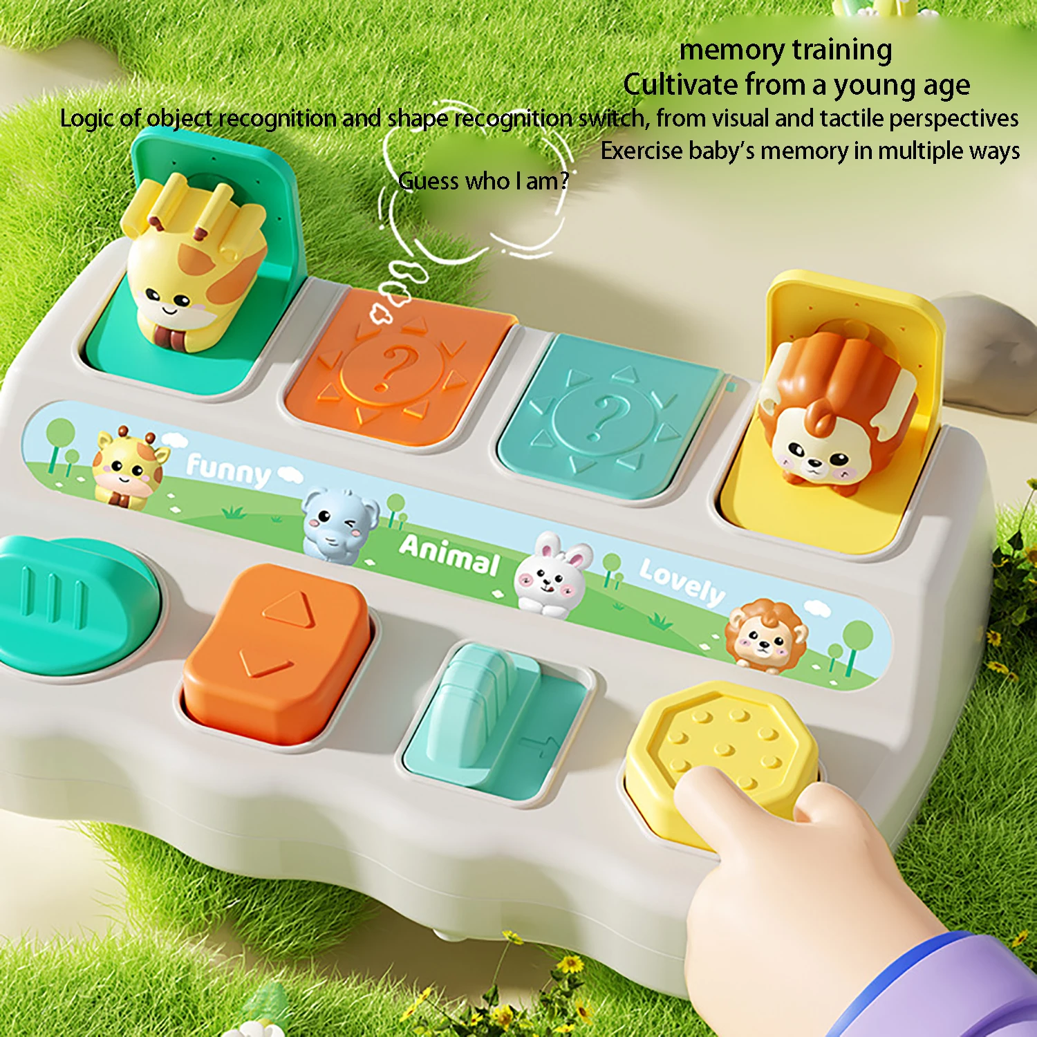 Children's Hide and Seek Switch Early Education Toy Cognitive Exercise Finger Flexibility Pop up Switch Box Color Random 4