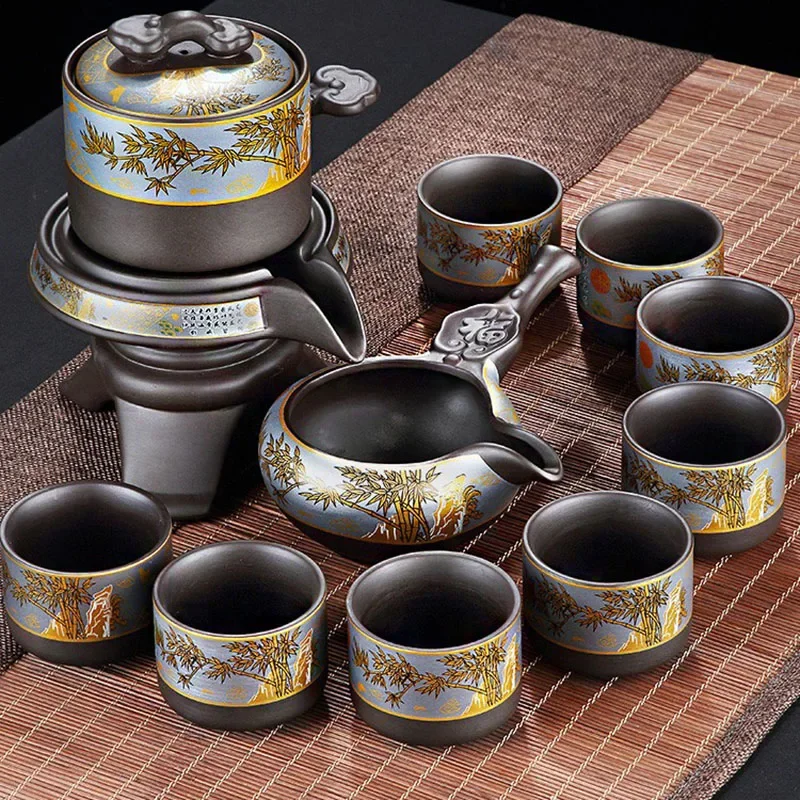 Chinese Tea Set Teapot Kung Fu Zisha Infusers Kitchen Puer Teapot And Cup Set Complete Gaiwan Gift Tools Tetera Teaware