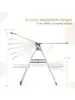 Clothes Drying Rack Stainless Steel Foldable Laundry Drying Rack with with 6-Level Adjustable Height High Hanger Design 3