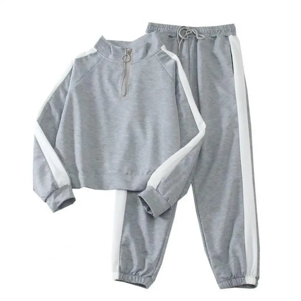 

Women Sweatshirt Pants Stylish Women's Tracksuit Set Loose Fit Sweatshirt Pants with Wide Leg Elastic Waist Color for Fall