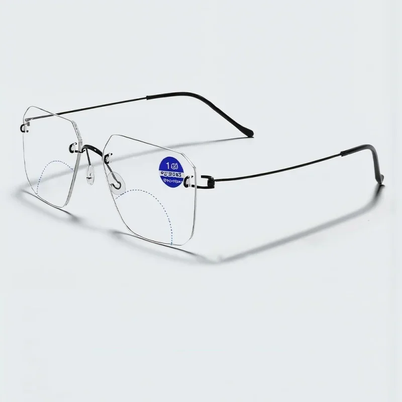 Fashionable Oversized Bifocal Anti-Glare Eyeglasses