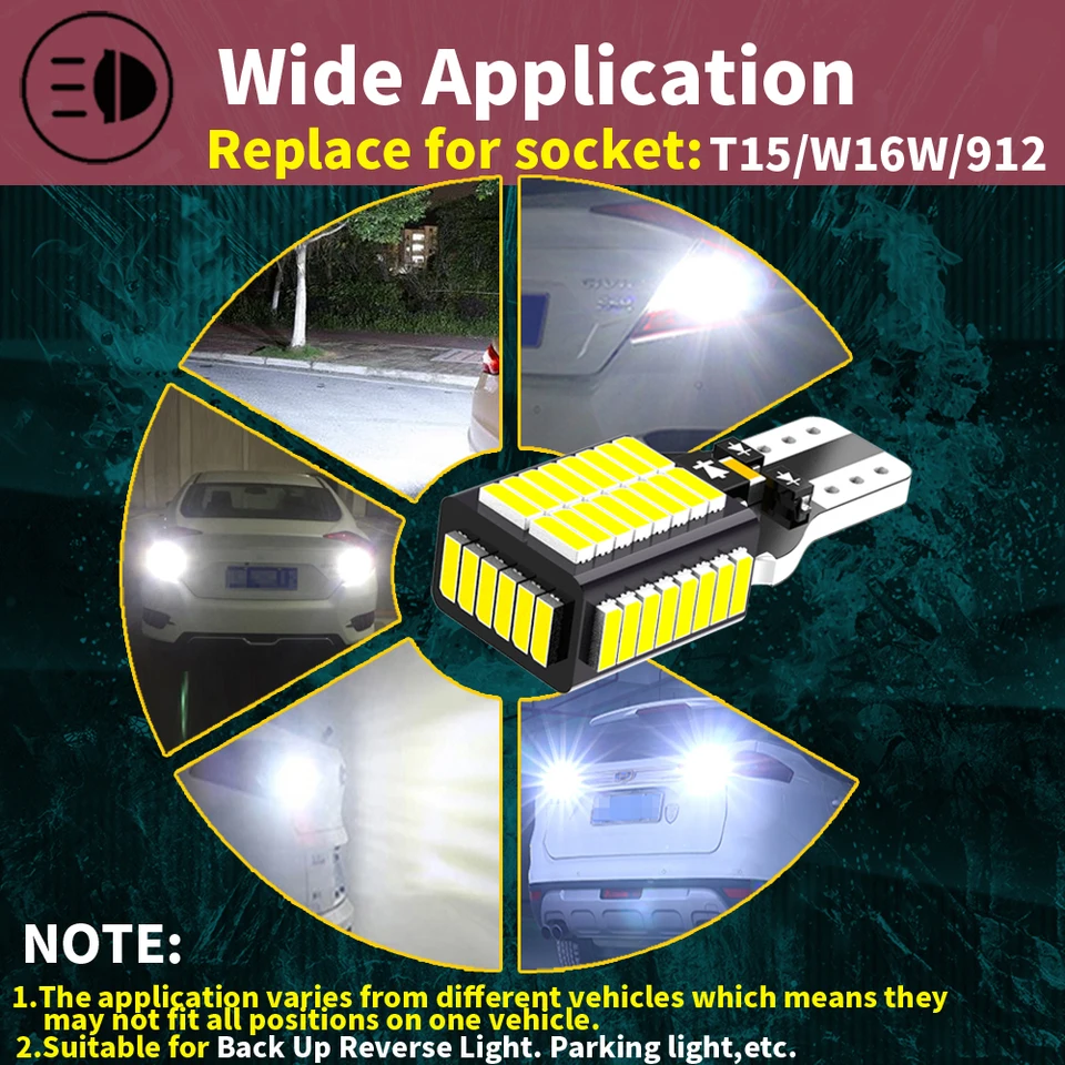 4X (Ampoule Led Canbus Blanche Super Brillant Pour Lampe De Recul De