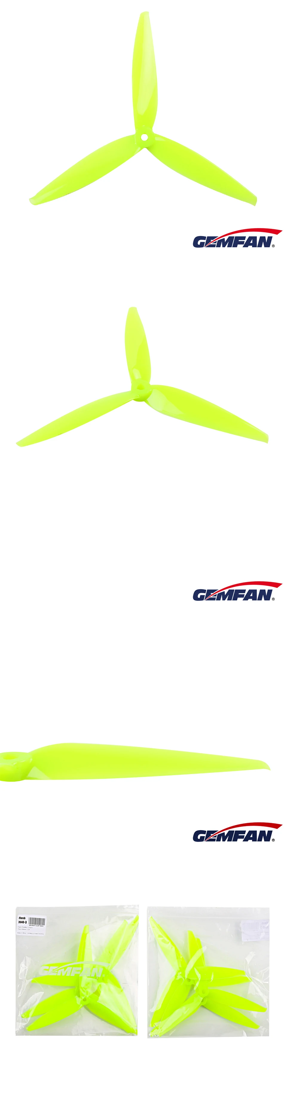 2/6/12Pairs Gemfan Flash 7040 Propeller - 7inch 3-Blade 7X4X3 CW CCW Props For FPV RC Drone Racing Freestyle Long Range Quadcopter 24