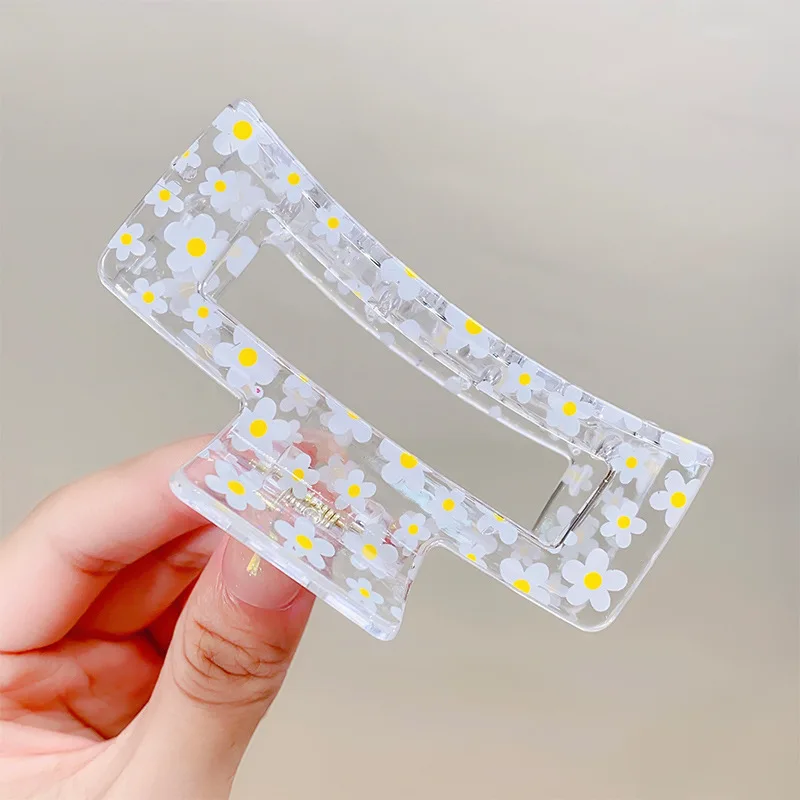 Nuove donne stampa fiore artiglio per capelli resistente colorato fermaglio per capelli in plastica di grandi dimensioni fermagli per capelli granchio forcina accessori per capelli regalo per ragazza_voghion.com