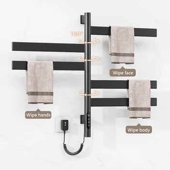 ราวแขวนผ้าเช็ดตัวแบบใช้ไฟฟ้าพร้อมราวแขวนผ้าเช็ดตัวแบบอุ่น ราวตากผ้าแบบอุ่น เครื่องอุ่นผ้าเช็ดตัว 110V 1