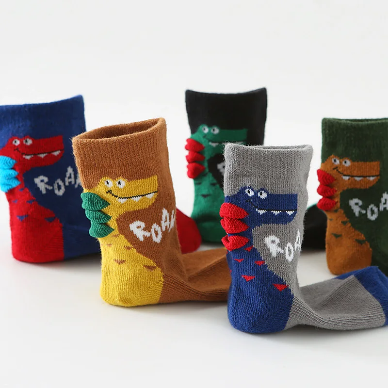 Cute Dinosaur Pattern Cotton Comfortable Boys Socks