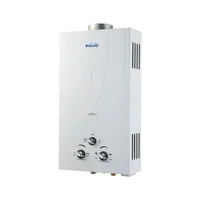 New In Stock Shower Geyser 6 8 10 12 16 Litre Tankless Instantaneous Camping Domestic Gas Water Heater White Steel Wall Mounted 2