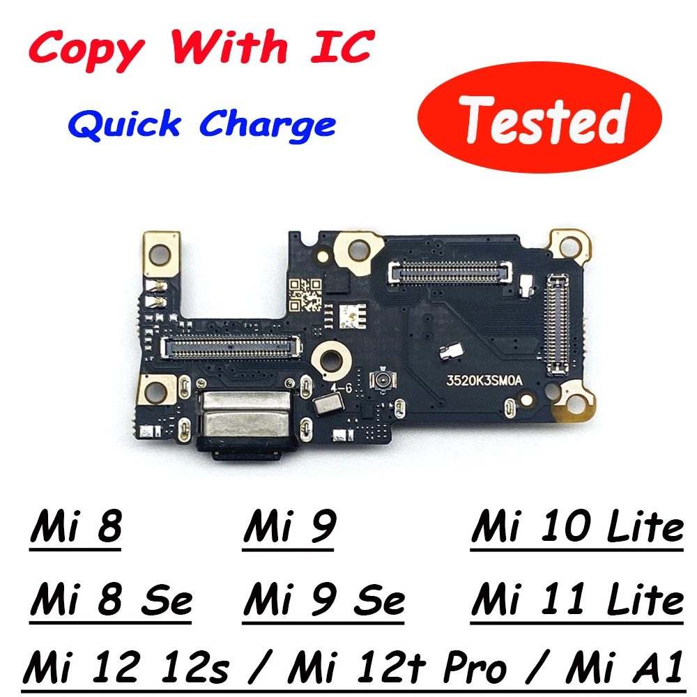 

Tested Dock Connector USB Charger Charging Port Flex Cable Board For Xiaomi Mi 10T 9T 10 11T Pro Mi10T 12T Pro Mi 11 A1 A2 Lite