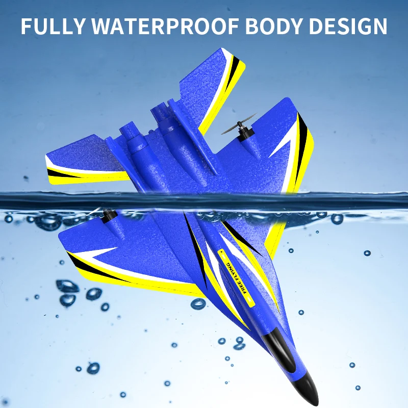 Foam Aircraft DWi RC Foam Aircraft Plane 2.4G Radio Control Glider Remote Control Fighter Cool Lighting Plane Glider Airplane Foam Boy Toy