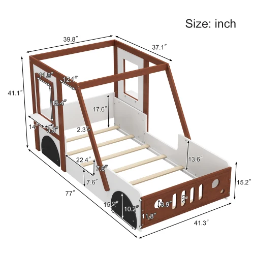 Car-Shaped Twin Platform Bed 4
