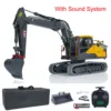 1/14 RC Excavator Hydraulic 3 Arm EC160E Light Sound RC Diggers Quick Release Flat Bucket CNC Big Arm ST8 RC Truck Toys Model 1