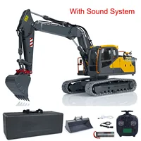 1/14 RC Excavator Hydraulic 3 Arm EC160E Light Sound RC Diggers Quick Release Flat Bucket CNC Big Arm ST8 RC Truck Toys Model 1