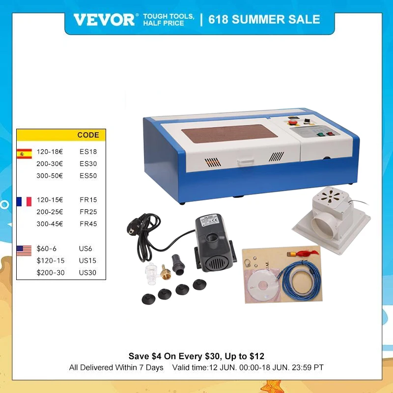 Porta Usb Per Incisore Laser Co2 40W Per Incisione Laser Per Acrilico, Legno, Altri Materiali