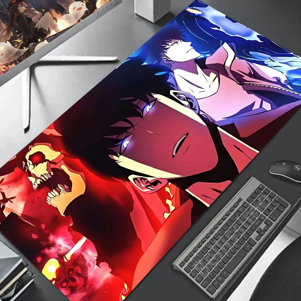 Enhanced Title: Gamer Leveling Mouse Pad - Large Rubber Desk Accessory with Kawaii Design