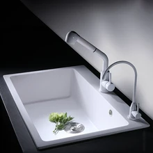 

White Quartz Kitchen Sink Undermount Strainer Drainboard Mixer Tap Washing Sink Soap Dispensor Cocina Accesorio Kitchen Fixture