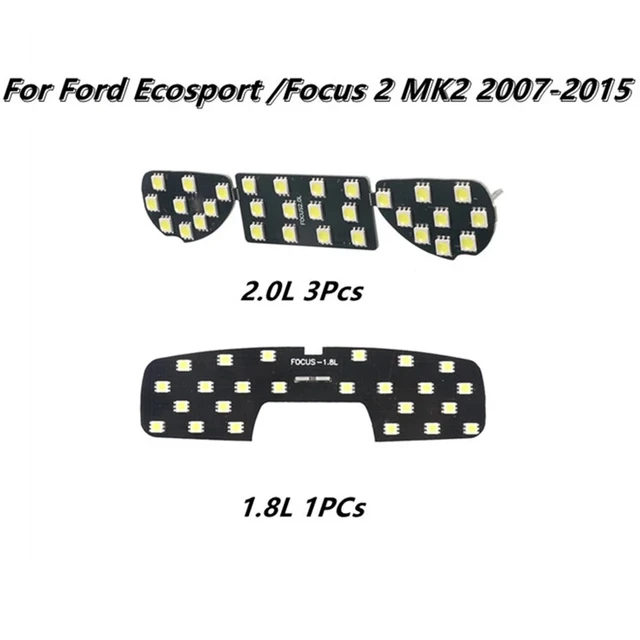 Lámparas de lectura LED de estilo de coche para Ford Focus 2 MK2 Fiesta Ecosport 2005-2014, lámpara de techo, caja de luces interiores de coche - Imagen 2