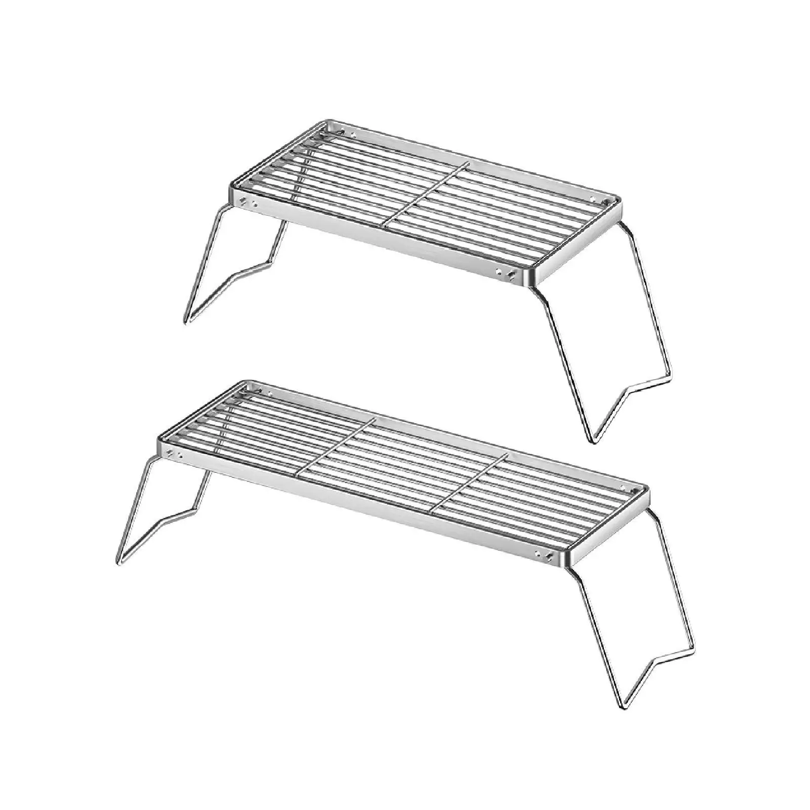 Folding Campfire Grill Compact Lightweight Multiuse Foldable Firepit Grill Grate for Barbecue Camping Fishing Picnic Backpacking